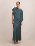 Zinnia Cape Maxi Dress - 16 Crystal Teal