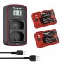 LP-E6NH-COMPATIBLE Twin Battery & Lcd Charger Kit
