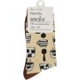 Clicks Trendy Socks Brown & Khaki With Cup 3-6