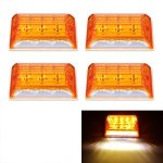 4 Pcs ZS-6001 DC24V Car Truck Side Marker Indicator Lights Bulb Lamp Yellow Light