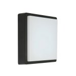 Kwele Polycarbonate LED Outdoor Wall Light Black White - White 4000K