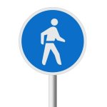 Pedestrians Only Road Sign R110