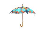 Exclusive 23" Wooden Hooked Handle Rain Umbrellas