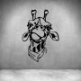 Cute Giraffe - Matt Black / L 500 X H 340MM