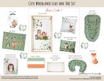 Cot Duvet Bedding Cute Woodlands Leaf And Tree Set