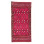 Rugs Of Persia / 96 X 48CM Iranian Turkmen Hand Made Ruby Red Wool Rug