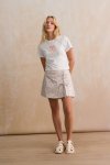 Relaxed-fit Printed Lace-up Skort - 16 Stone