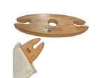 Mpho Wooden Bottle And Wine Glass Holder + Engraving