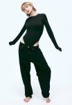 Jersey Thong Body - Black