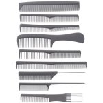 Comb Set Deluxe Ionic Grey With Black Pouch 9 Pieces