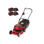 Lawn Star Lionmo 36V Battery Mulch & Catch Lawnmower 48CM - 30-36480-WITH 2 4.0AH Amp Starter Kits