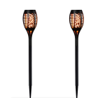 Solar Outdoor Garden Torch Flame Light 2-PACK