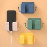 1PC Mobile Phone Plug Wall Holder Punch Free Wall Mounted Organizer Storage Box Remote Control Mounted Charging Multifunction Ho