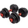 Cast Iron Dumbbell 25MM Dia Set 30KG Black/red