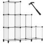 6-CUBE Closet Storage Organizer Diy Stackable Plastic Organizer Shelving