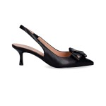 Bow Slingback Heels -black