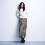 Printed Satin Midi Skirt