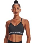 Women's Ua Seamless Low Longline Rib Sports Bra - Black Md