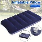 Portable Folding Air Inflatable Pillow Soft Pillow For Outdoor Travel Home