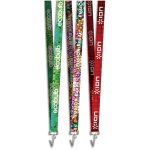 Crocodile Clip Double-sided Sublimation Satin Lanyard