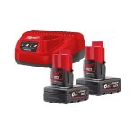 Milwaukee M12 Nrg Batteries & Charger Kit 6.0 Ah