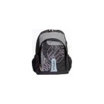 Macaroni Scolaro Student Backpack-lightweight Padded Back And Shoulder Straps Triple Main Plus One Side Zippered Compartments Top Grip Handle Waterproof Material-two Tone Black And