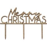 Merry Christmas Wooden Cake Topper