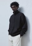 Relaxed Fit Zip-through Jacket - Black