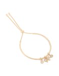 Goldair Gold Cubic Zirconia Bow Charm Toggle Bangle