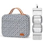 Bosidu Hanging Travel Toiletry Bag Large Capacity Cosmetic Travel Toiletry Organizer For Women With 4 Compartments & 1 Sturdy Ho