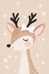 Starry Deer Canvas Print - 600MM X 600MM