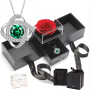 Romantic Gift For Her Necklace Green Crystal Pendant Necklace For Women