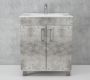 Bathroom Cabinet And Basin Free Standing Natural Concrete 600MM