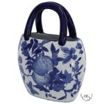 Blue And White Handbag Vase