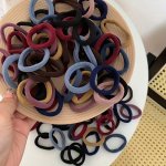 50 100PCS Rubber Band Ponytail Hair Tie In Different Colors Ideal Choice For Gifts