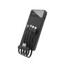 Ultra Thin Bulit-in Cables 4-IN-1 Power Bank With 3 Output Cables