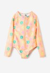 Cotton On Lydia Low One Piece - Tropical Orange daisy