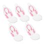 Sport Waterproof Pink Silicone Swimming Earplugs And Nose Clip Set Of 5