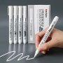 White Paint Waterproof Marking Pen Suitable For Diy Graffiti Wood Glass Painting Leather And Ledger Marking Pens Halloween Christmas Gift