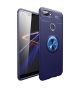 Magnetic Kickstand Rubber Ring Case For Honor 10 Lite Blue