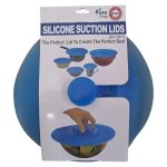 Silicone Suction Lids 5 Piece Blue