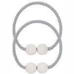 Smte Magnetic Curtain Rope Tieback With Pearl Design SL30111 With Keychain