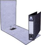 A3 Brief Oblong Board Lever Arch File Mottled Black 6 Pack