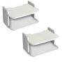2 Pieces Wall Set Top Box Rack Media Storage Rack