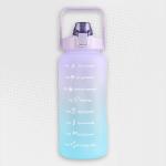 2.2 L Motivational Time Marker Water Bottle Purple And Teal