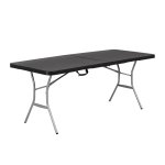 Folding Table 1.8M Black