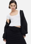 Pointelle Jersey Top - White