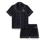 Women’s Satin Short Set – Harley Black