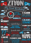 Milestone Board - Airplanes - A0