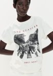 Oversized Printed T-Shirt - White & The Beatles
